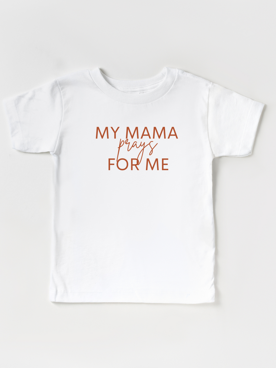 Kids My Mama Prays For Me White - Tee