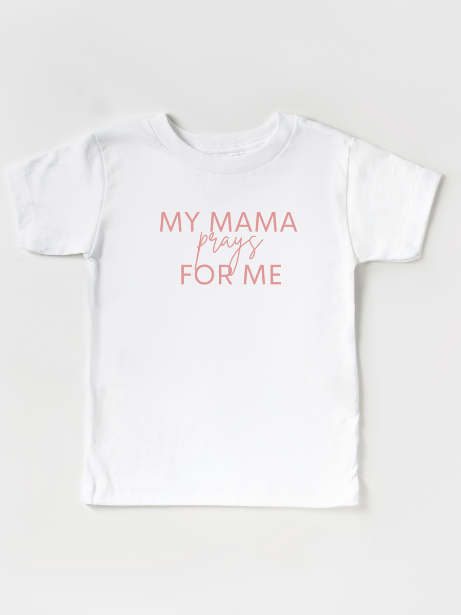 Kids My Mama Prays For Me White - Tee