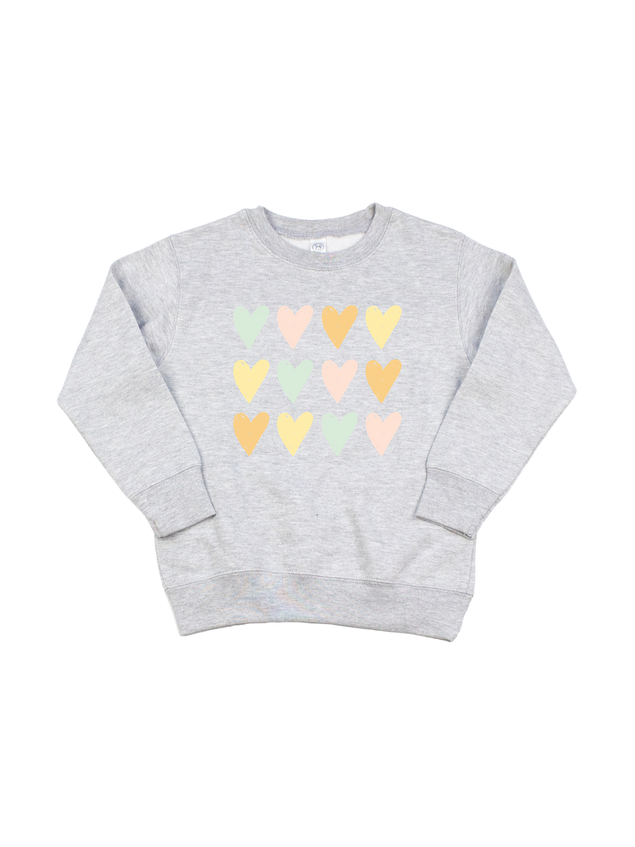 Kids Hearts Pastel Toddler Sweatshirt