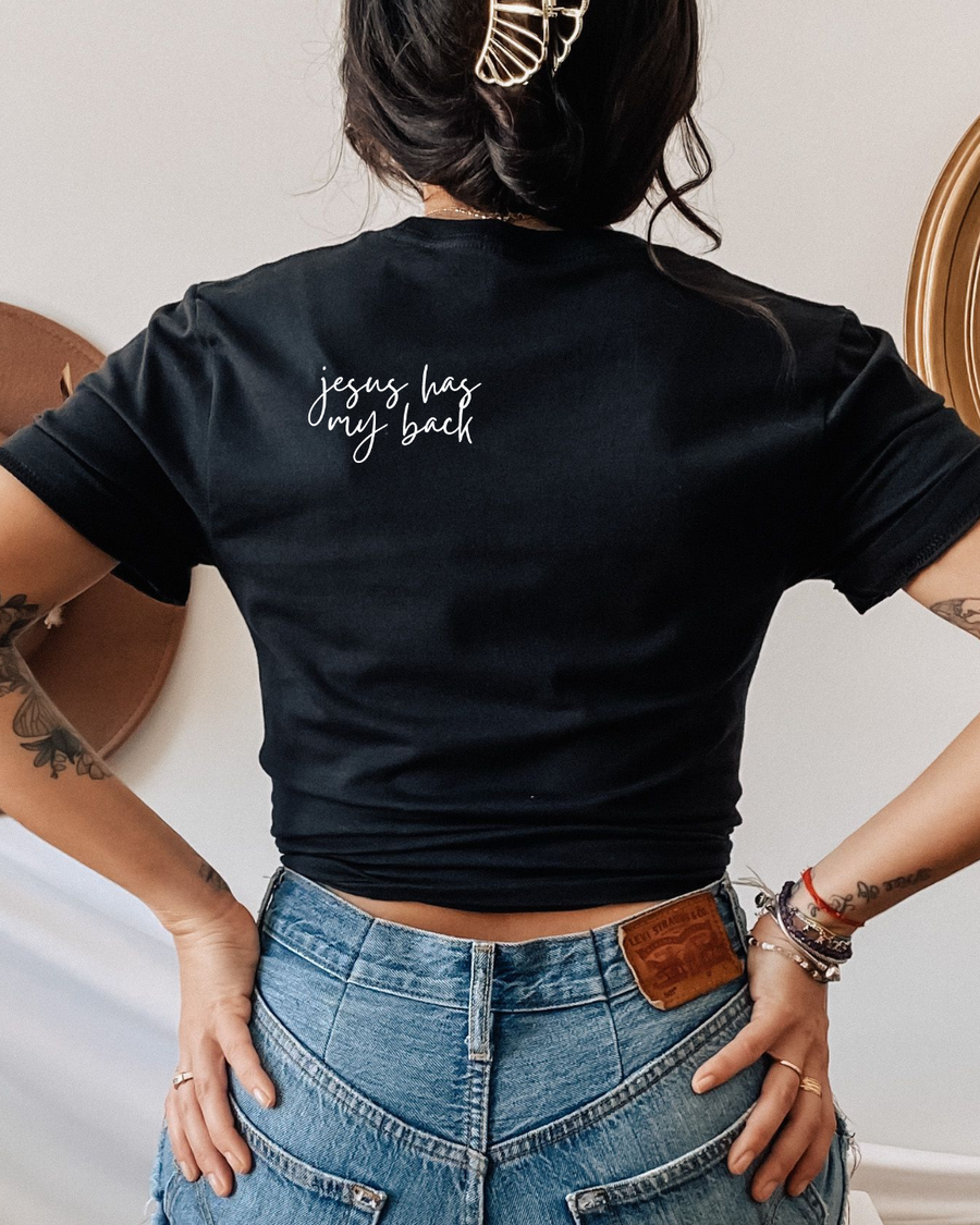 Adult Jesus Has My Back Crew Neck