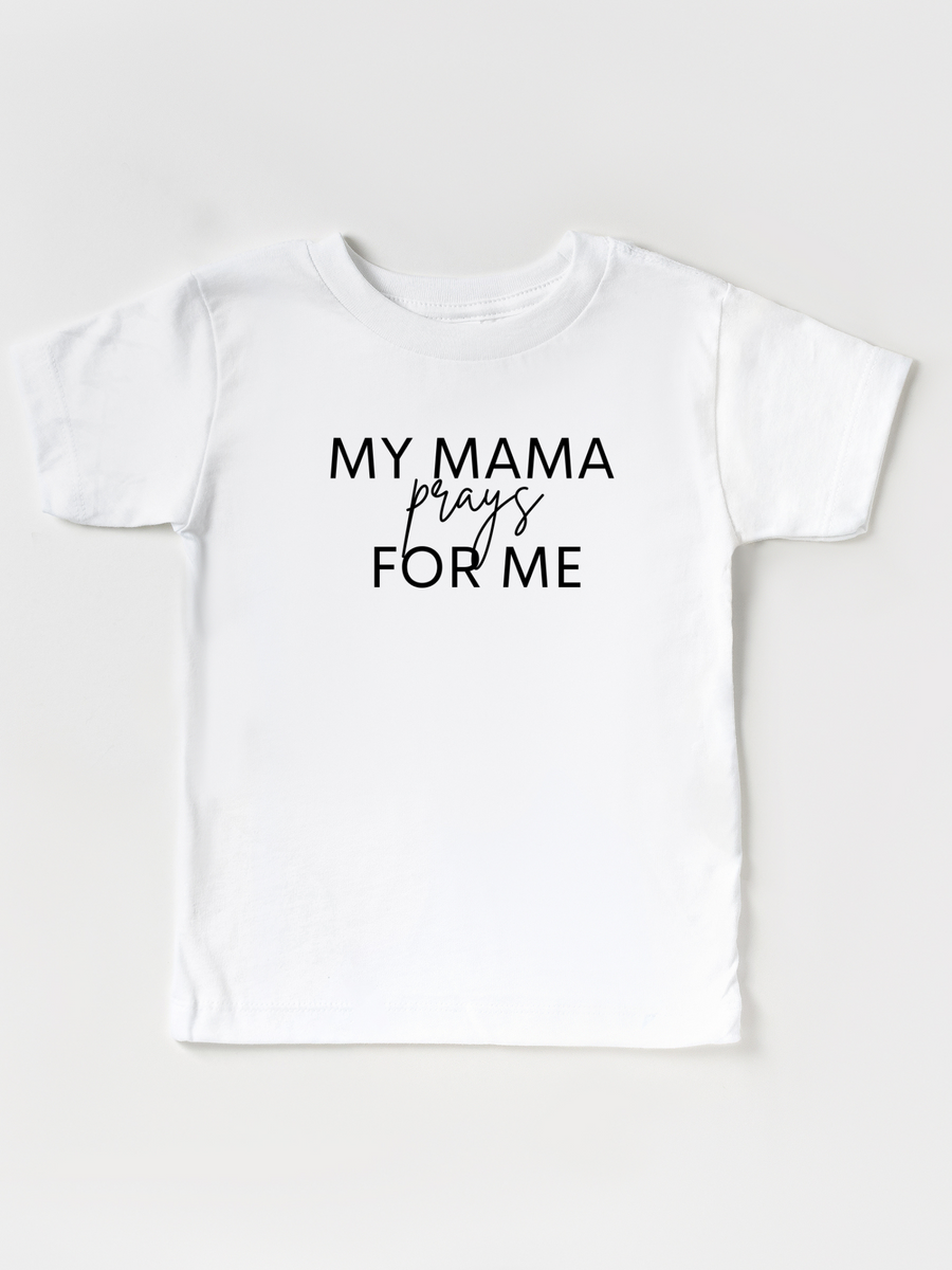 Kids My Mama Prays For Me White - Tee