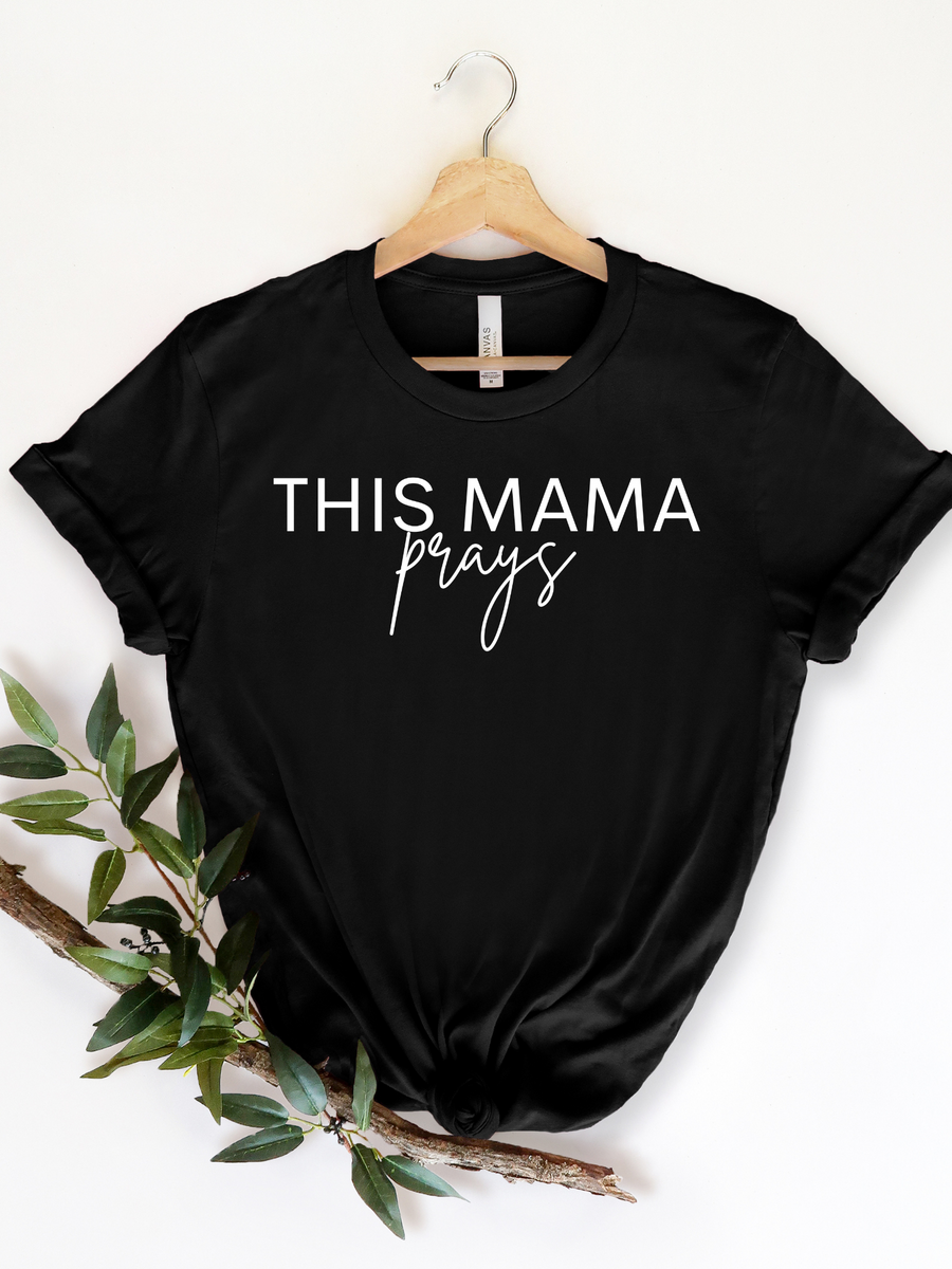 Adult This Mama Prays Crew Neck