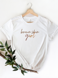 Adult Brown Skin Girl Crew Neck