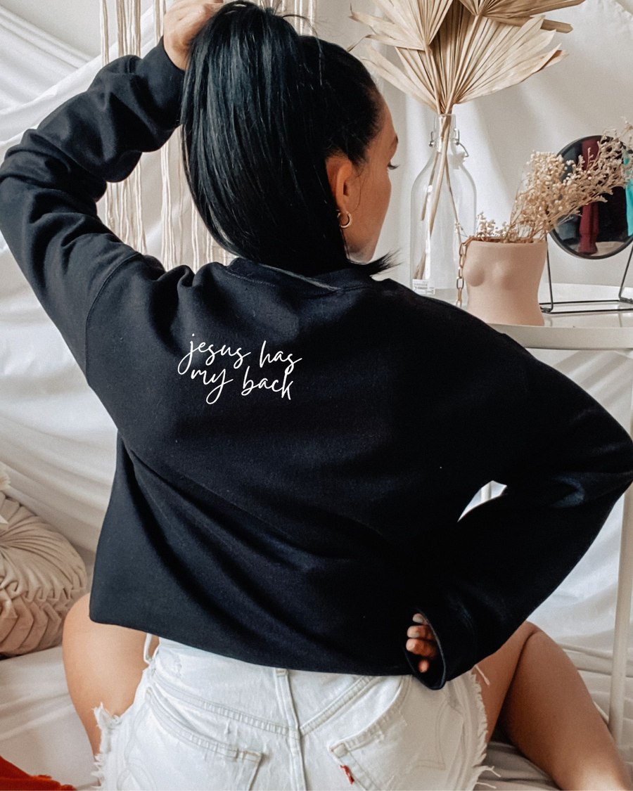 Adult Jesus Has My Back Sweatshirt