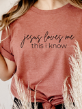 Adult Jesus Loves Me This I Know Crew Neck