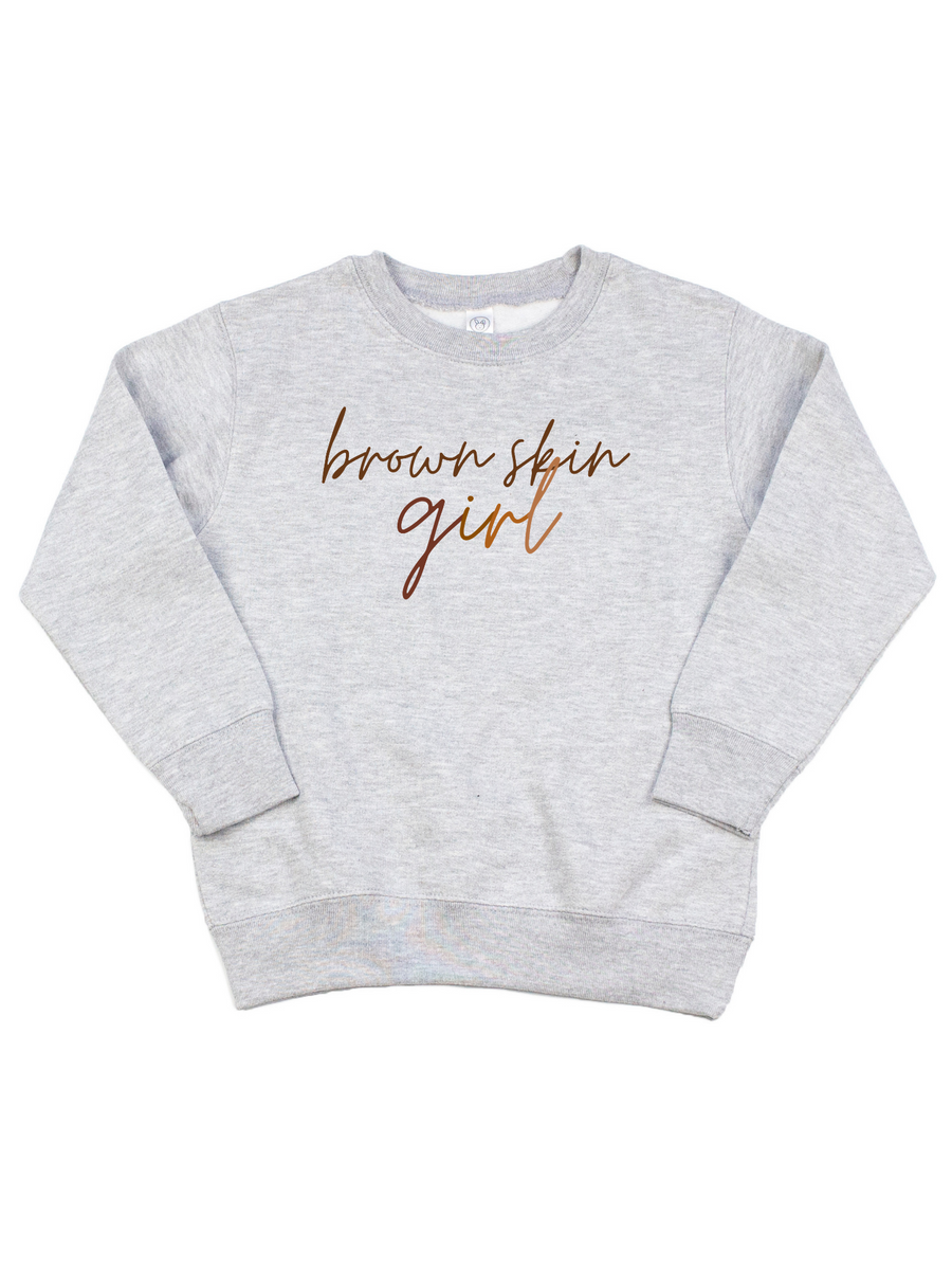 Kids Brown Skin Girl Toddler Sweatshirt