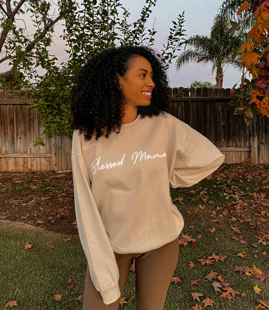 Adult Blessed Mama Sand Sweatshirt