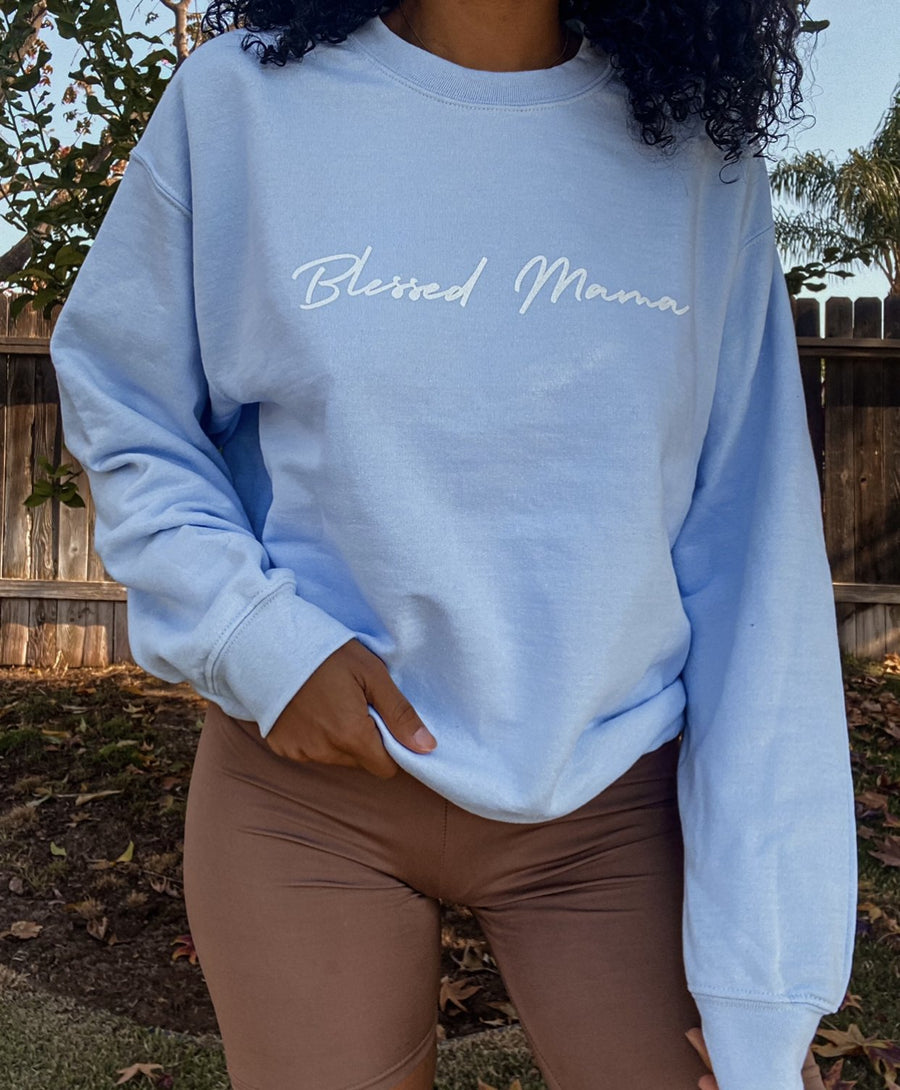 Adult Blessed Mama Sweatshirt