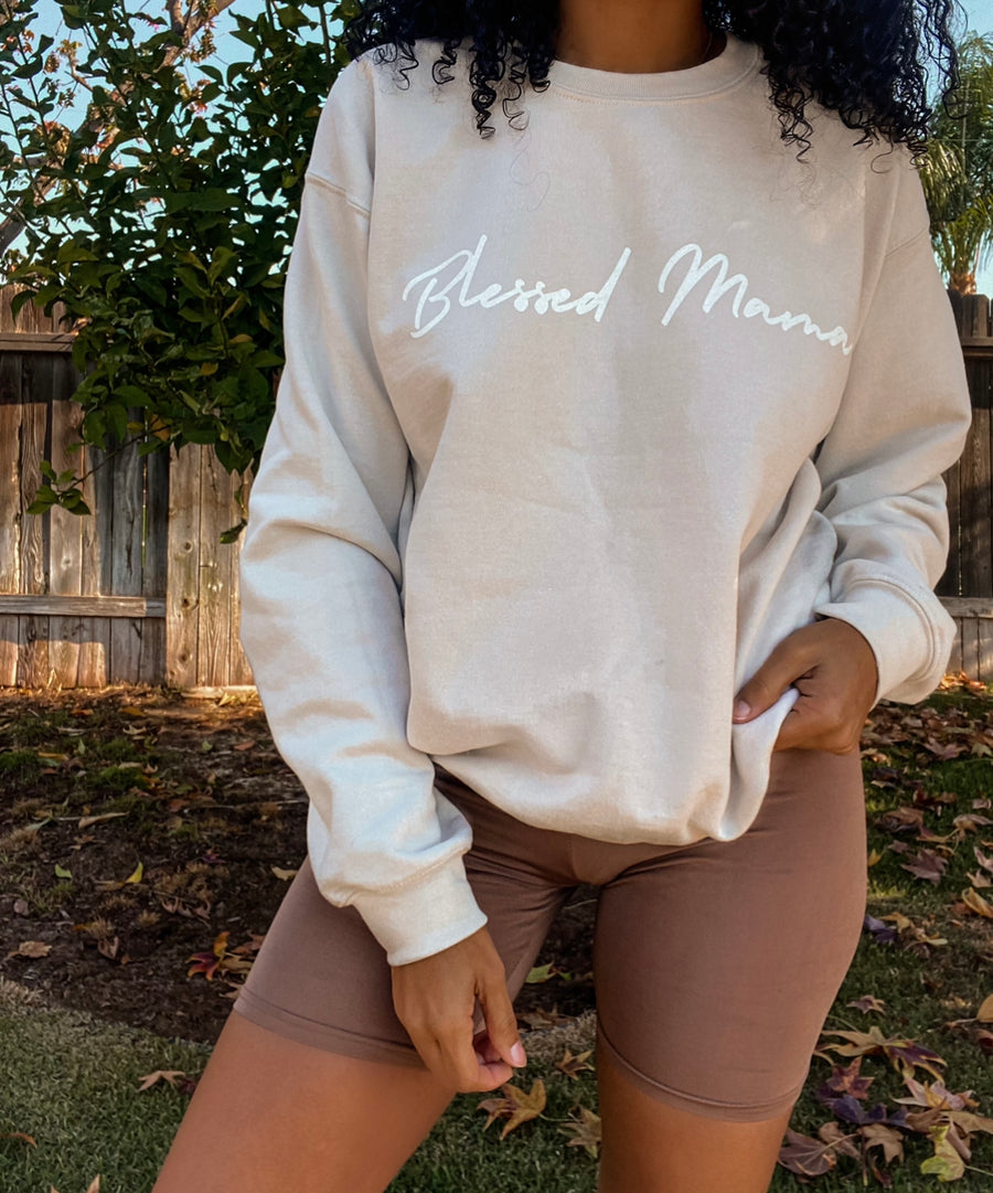 Adult Blessed Mama Sand Sweatshirt