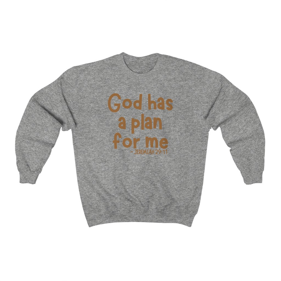 Adult God Has A Plan For Me Jeremiah 29:11 Sweatshirt