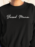 Adult Blessed Mama Black Sweatshirt