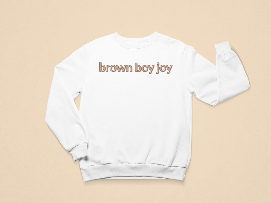 Kids Brown Boy Joy Toddler Sweatshirt