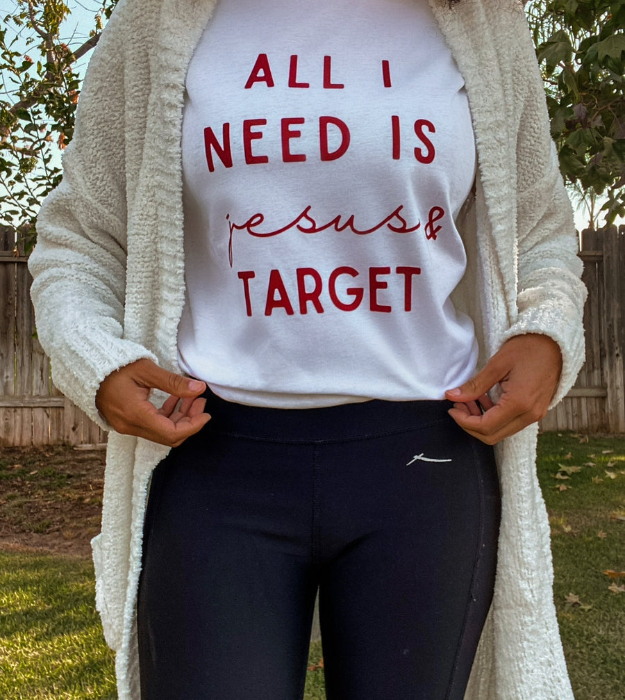 Adult Jesus & Target Crew Neck