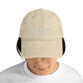 This Mama Prays Khaki Distressed Mom Hat