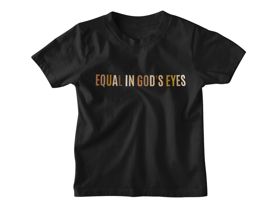 Kids Equal In God’s Eyes Black Multicolor - Tee