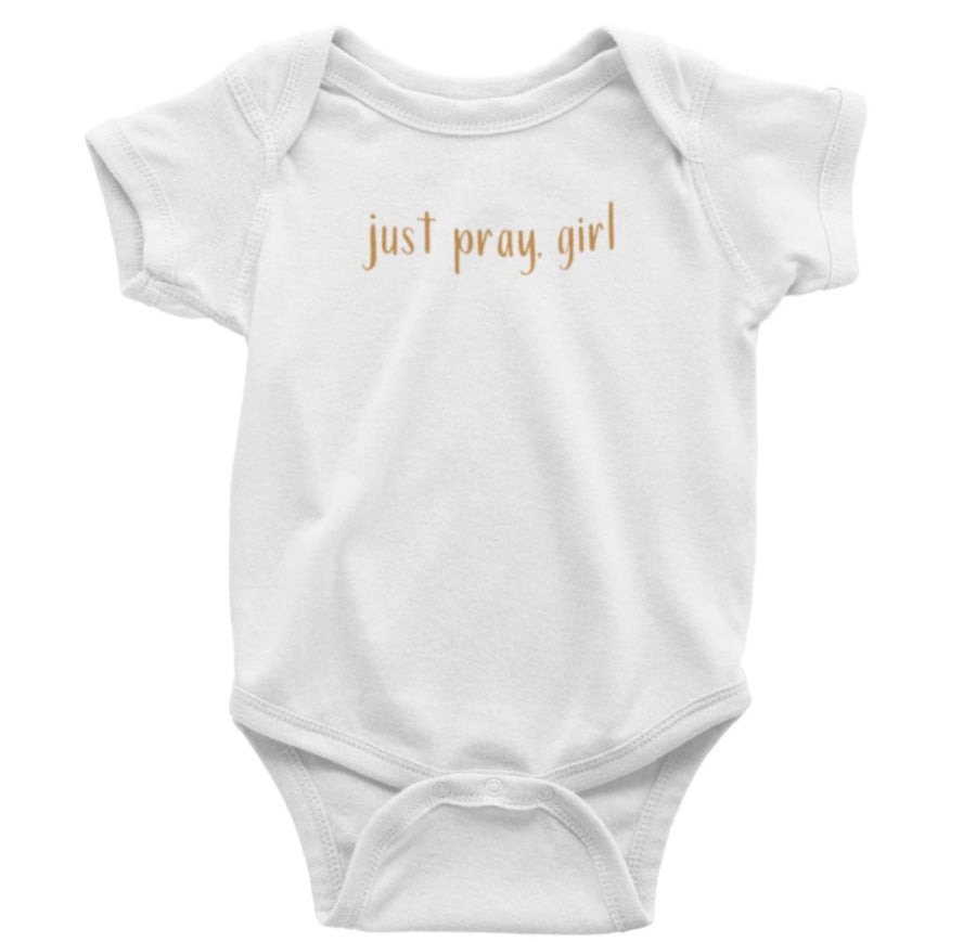 Infant Just Pray, Girl Caramel - Bodysuit