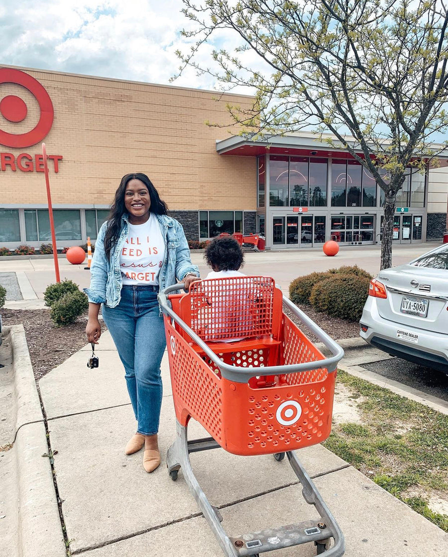 Adult Jesus & Target Crew Neck