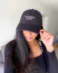 This Mama Prays Black Distressed Mom Hat