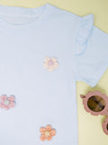 Ruffle Sleeve Floral Tee