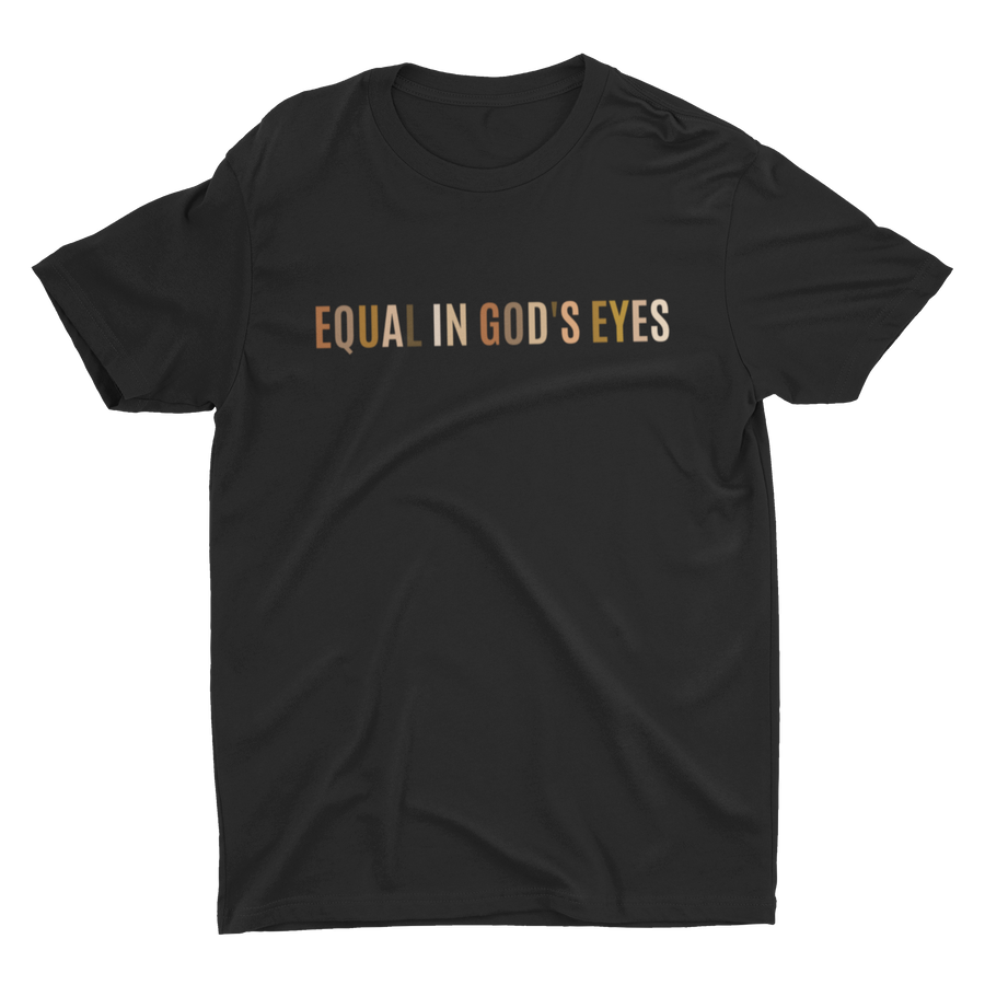 Adult Equal In God’s Eyes Black Multicolor Crew Neck