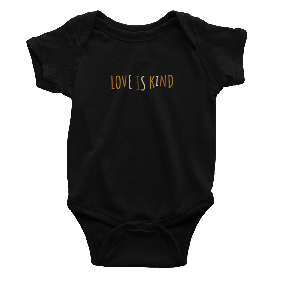 Infant Love Is Kind Black Multicolor - Bodysuit