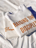 Adult Raising Tiny Disciples White Sweatshirt