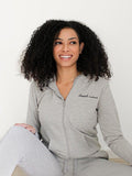 Blessed Mama Embroidered Hooded Jacket
