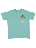 Kids Brown Mermaid Patch Tee