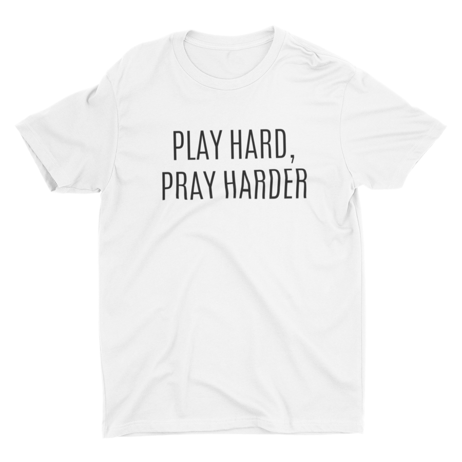 Adult Play Hard, Pray Harder Crew Neck