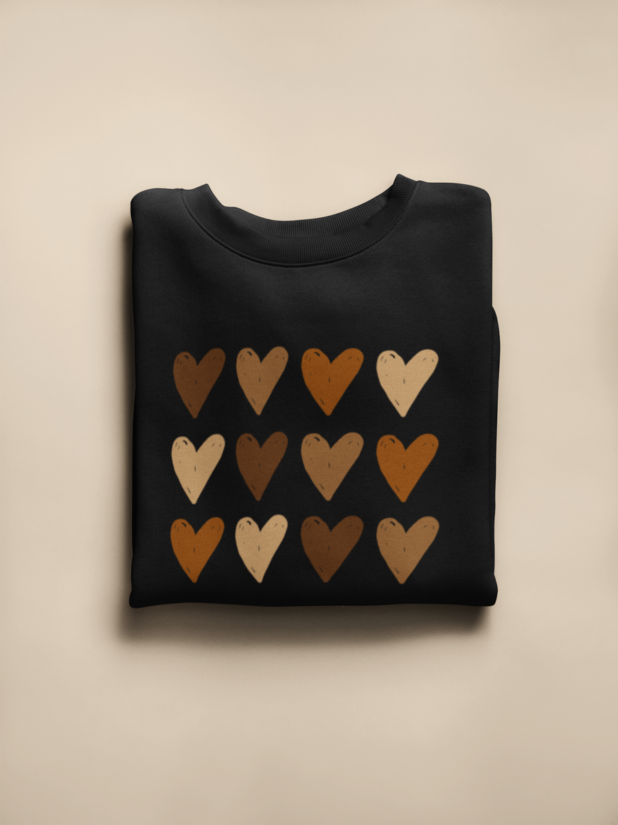 Adult Hearts Multicolor Sweatshirt