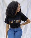 Adult Love Is Kind Black Multicolor Crew Neck