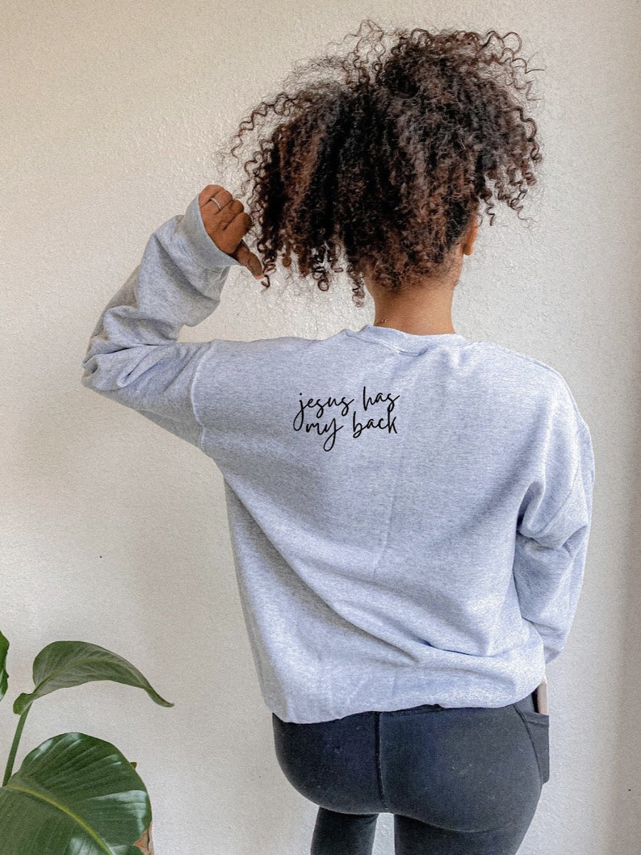 Adult Jesus Has My Back Sweatshirt