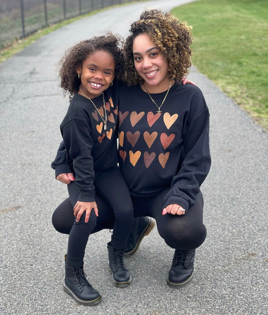 Adult Hearts Multicolor Sweatshirt