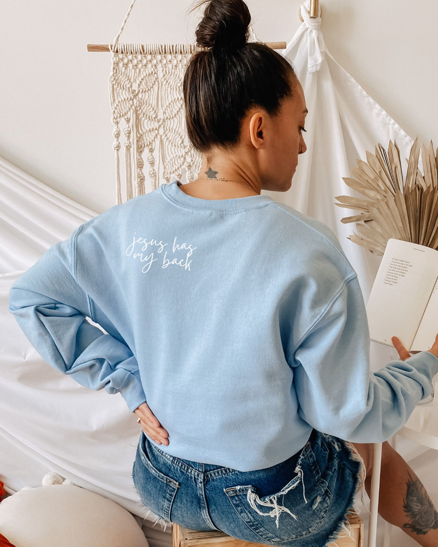Adult Jesus Has My Back Sweatshirt