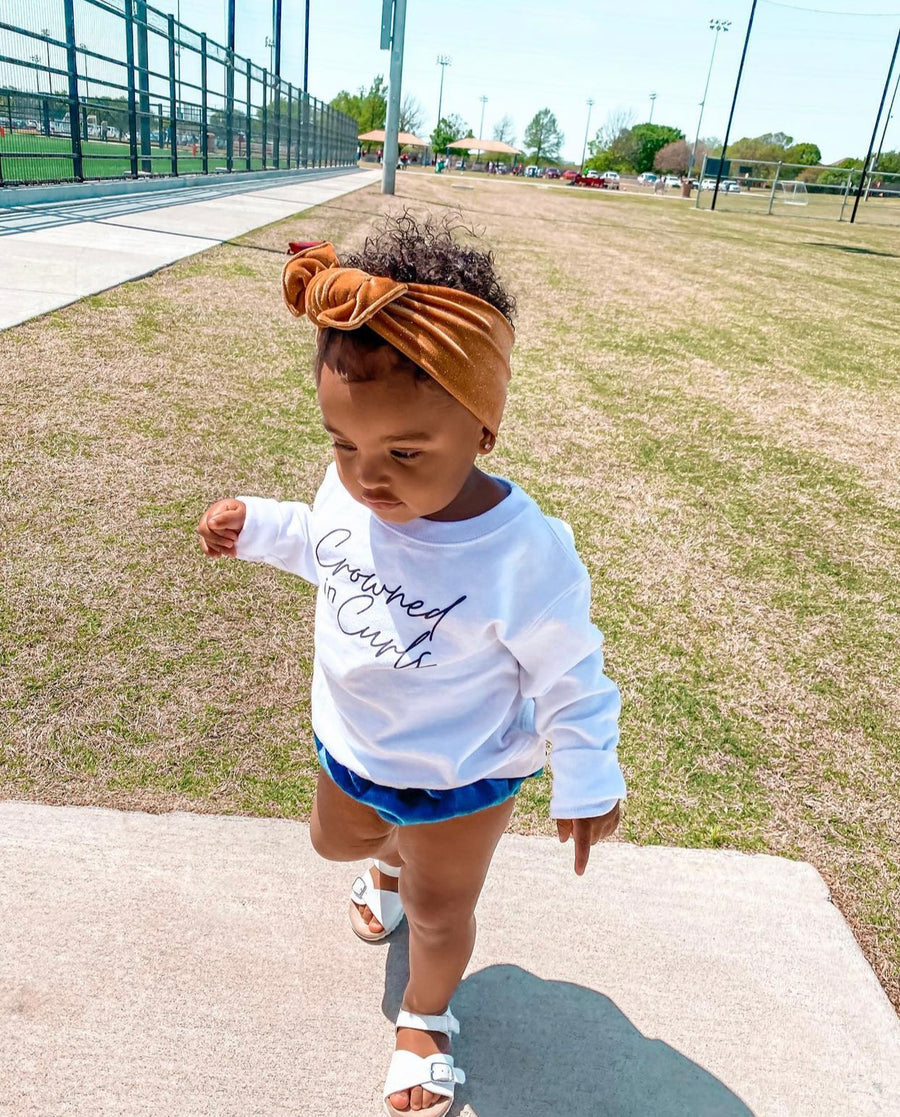 Kids Crowned in Curls Toddler Sweatshirt