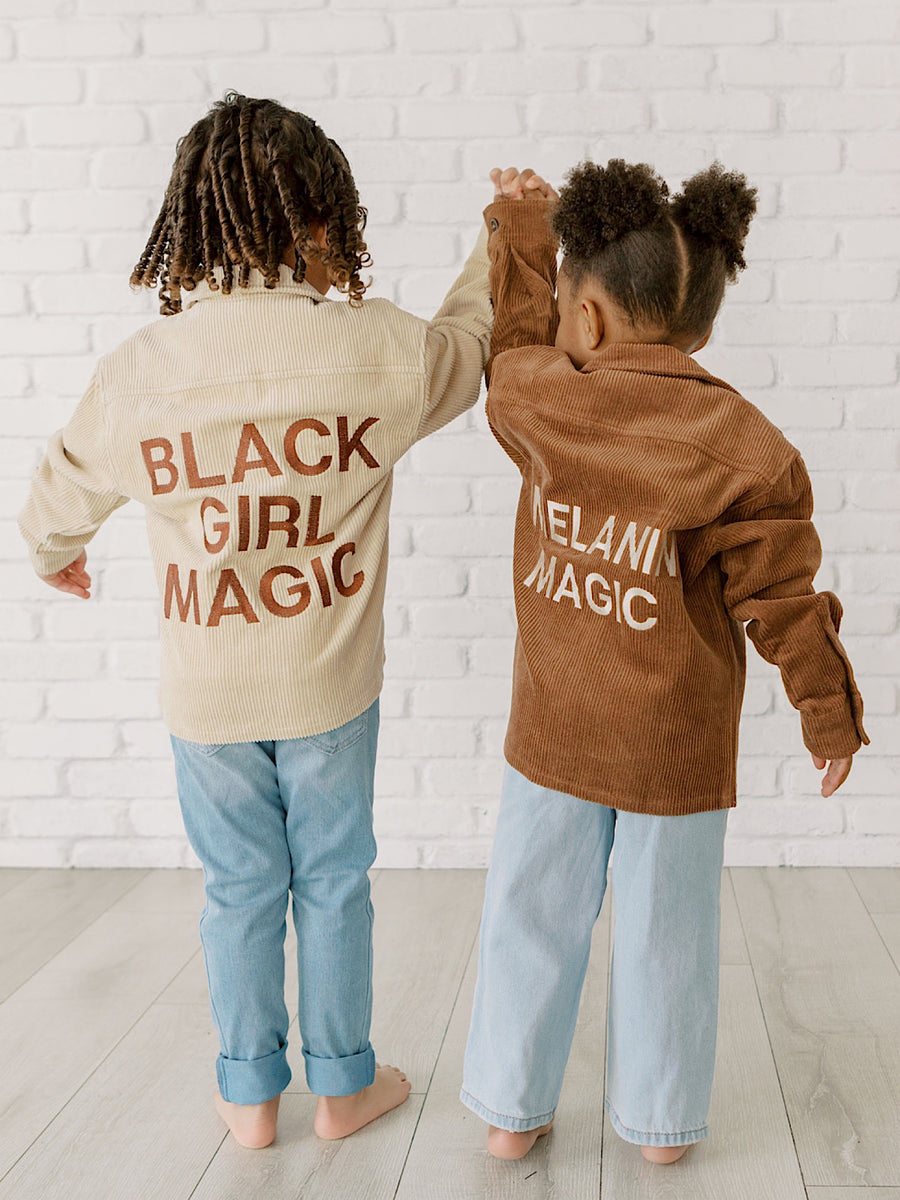 Kids Black Girl Magic Corduroy Jacket