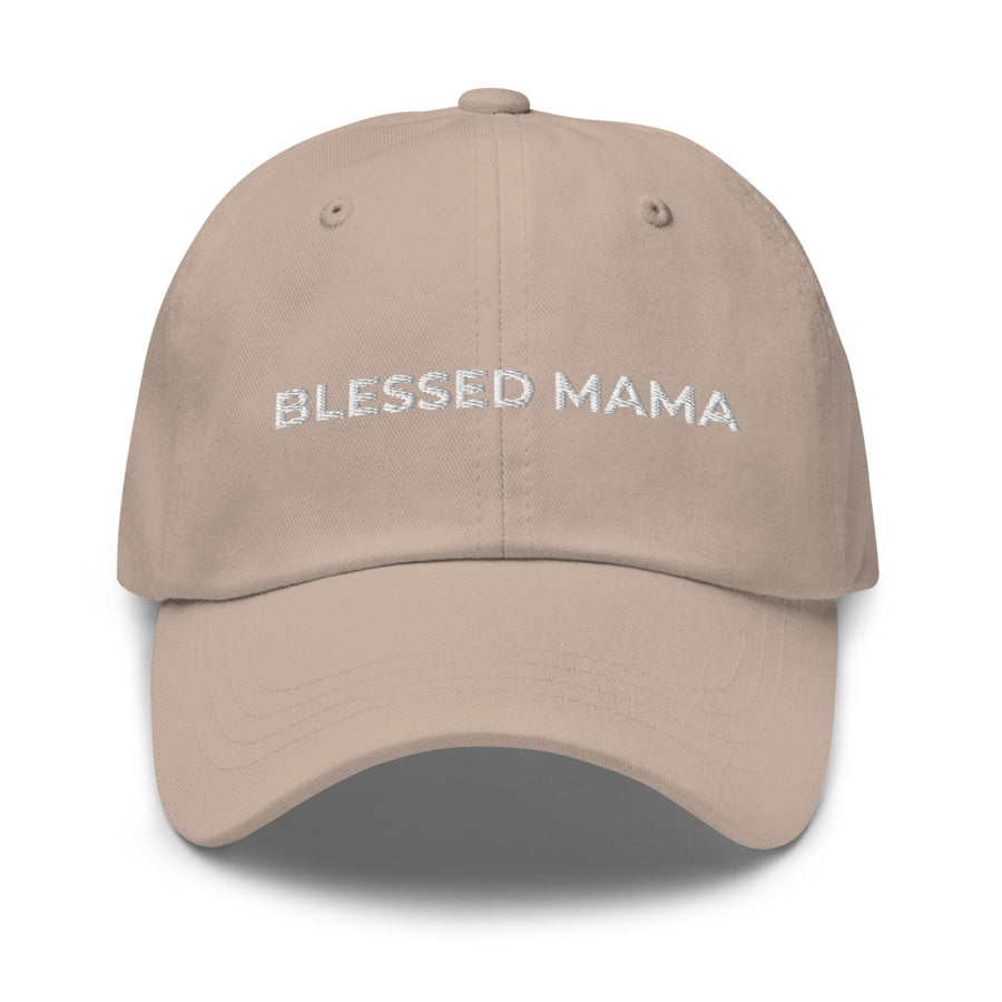 Blessed Mama Stone Embroidered Mom Hat