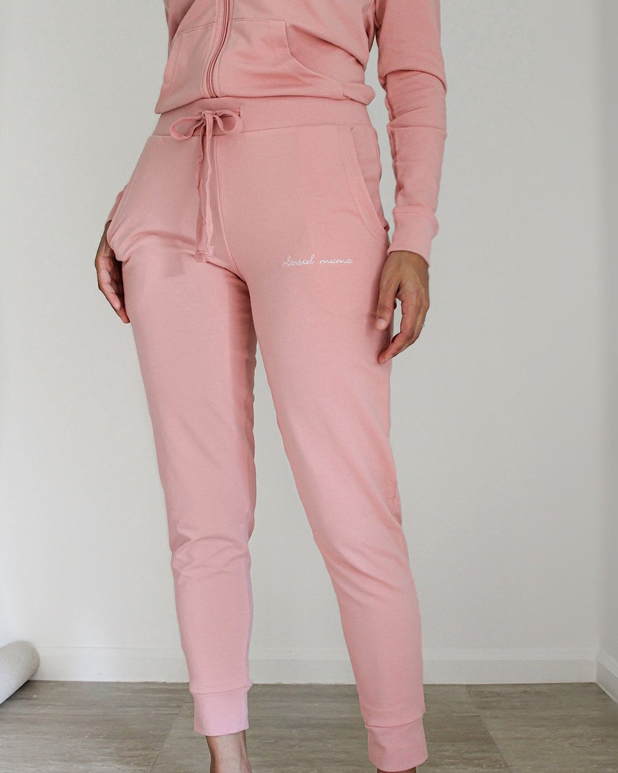 Blessed Mama Embroidered Joggers