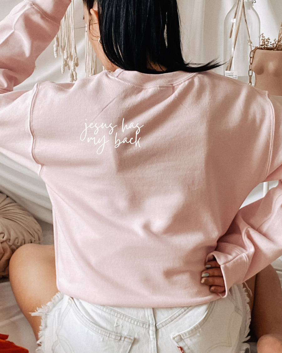 Adult Jesus Has My Back Sweatshirt