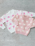 Kids Hearts Fuzzy Sweater