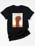 Adult Black Lives Matter Fist Crew Neck