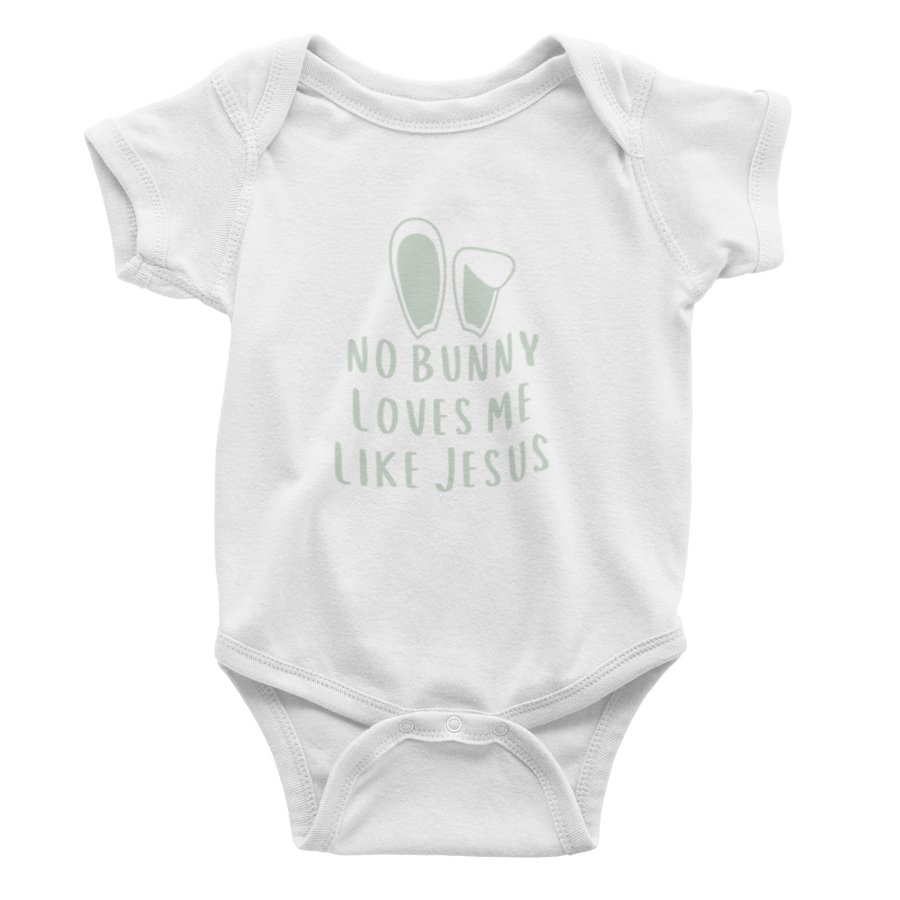 No Bunny Loves Me Like Jesus Mint - Bodysuit