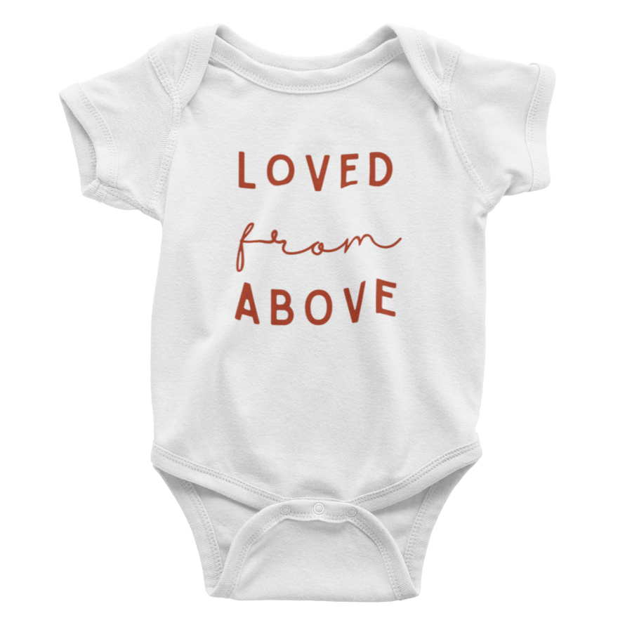 Infant Loved From Above - Cranberry Bodysuit
