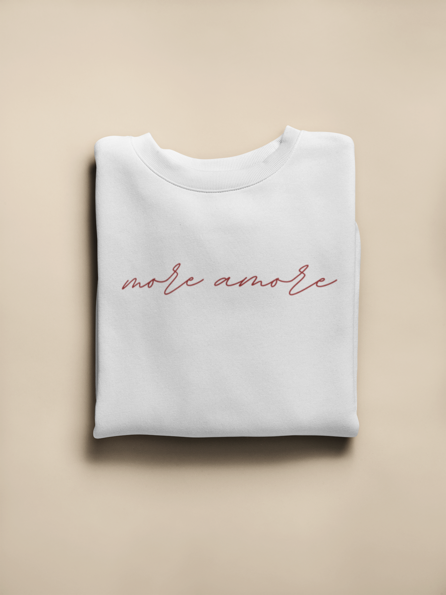 Adult More Amore Script Sweatshirt