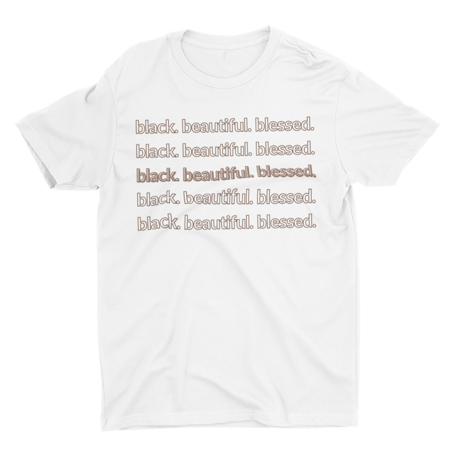 Adult Black. Beautiful. Blessed. Crew Neck