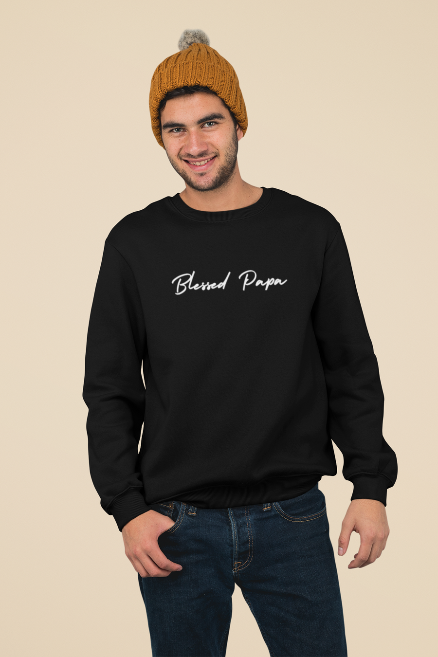 Adult Blessed Papa Sweatshirt