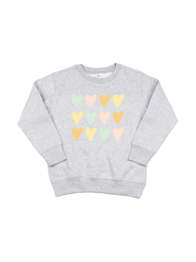 Kids Hearts Pastel Toddler Sweatshirt