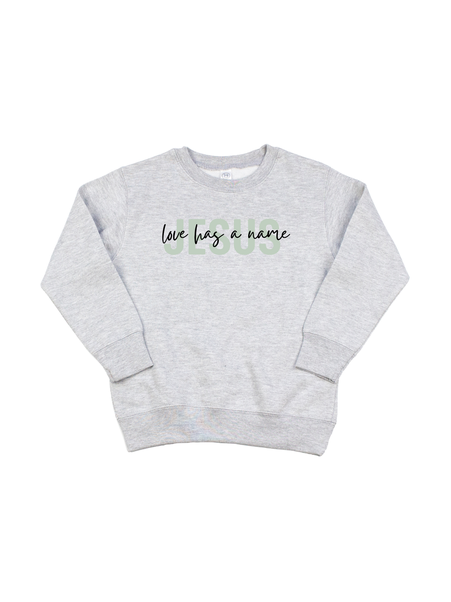 Kids Love Has A Name Mint Toddler Sweatshirt