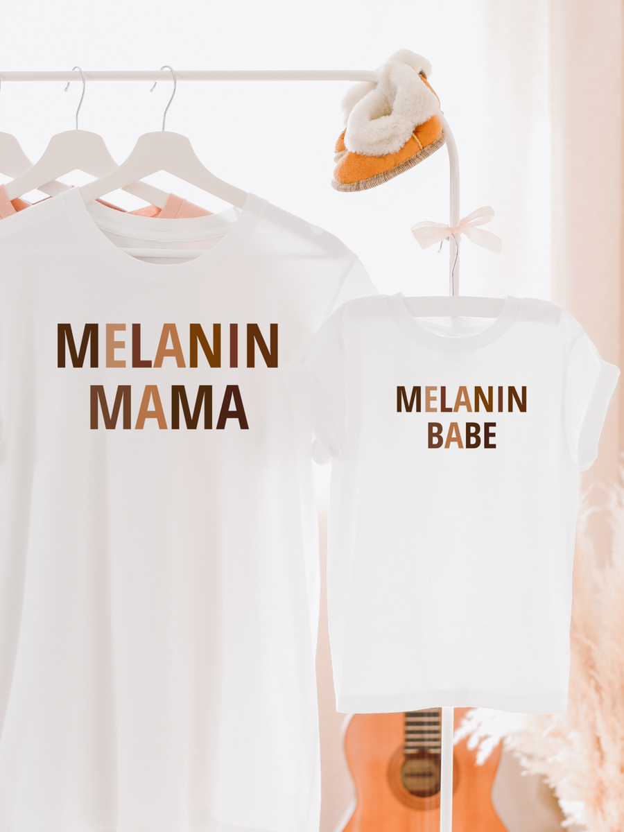 Melanin Mama + Melanin Babe White - Set