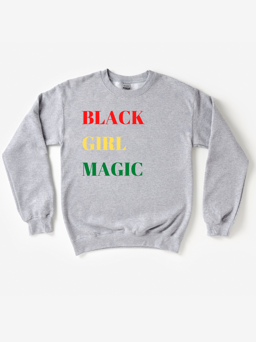 Adult Black Girl Magic Rasta Sweatshirt